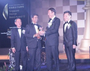 2012 Singapore Prestige Brand Award – for its clinic – PHYSIO ASIA THERAPY CENRE