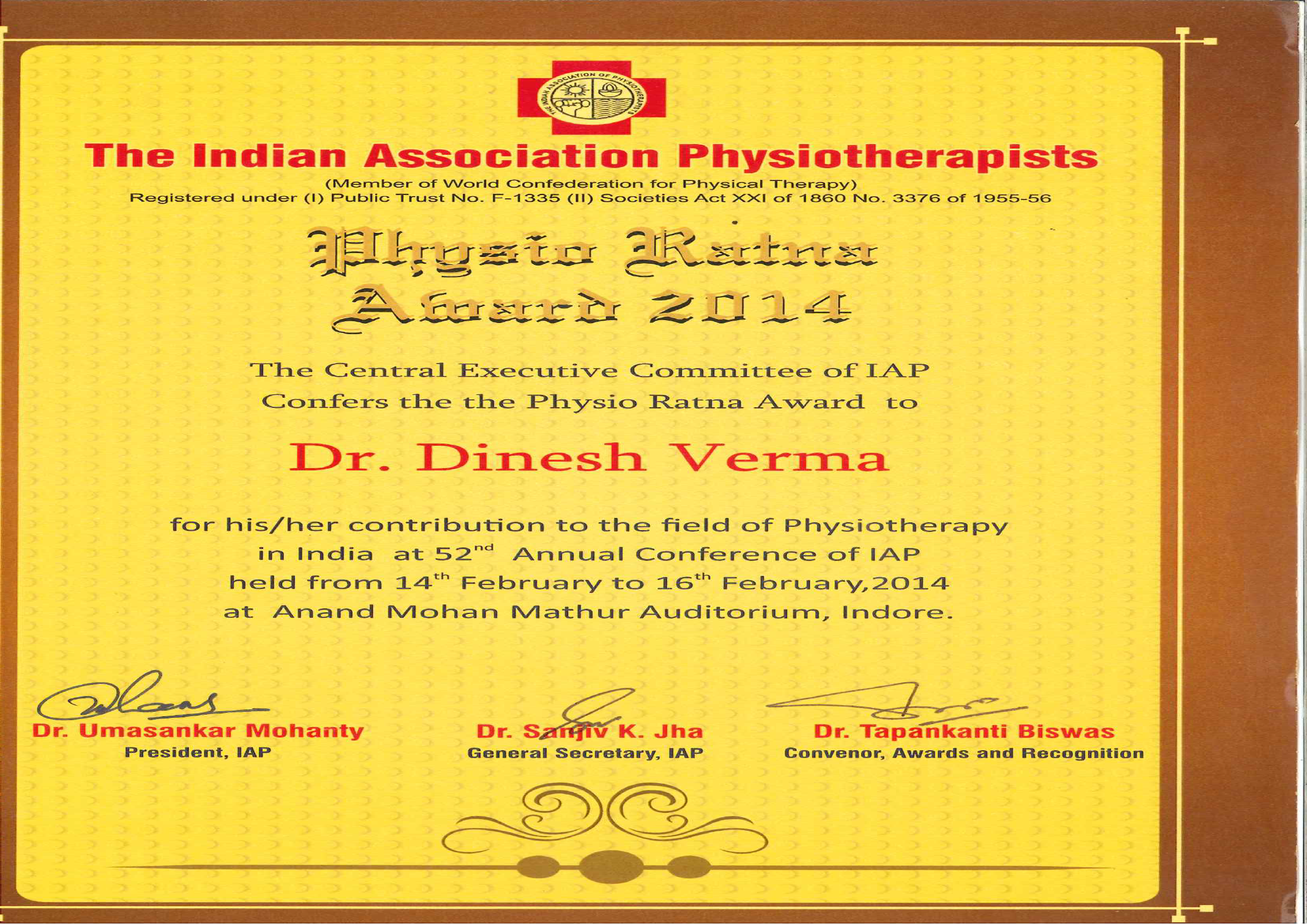 Physio Ratna Award